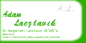 adam laczlavik business card